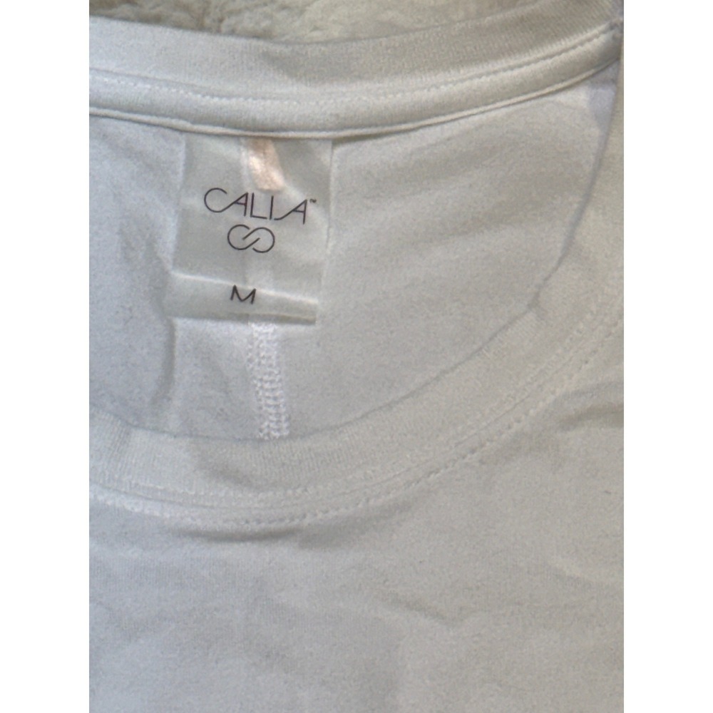 Calia‎ Tank Top Women Size M White Good Sleeveless Crew Neck Activewear - Picture 2 of 7